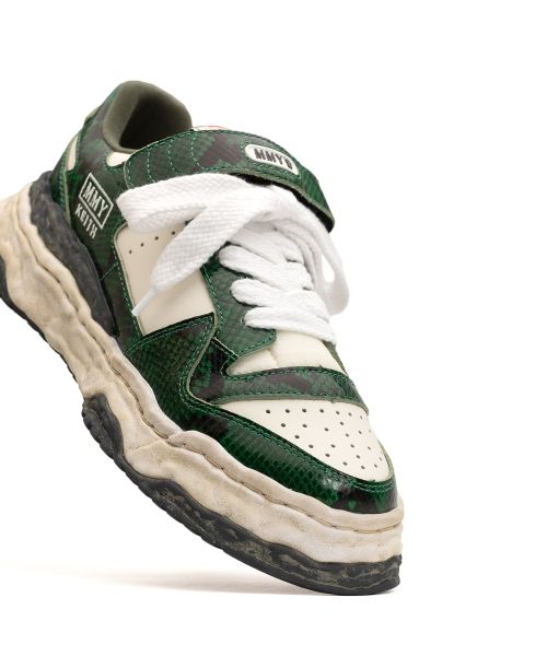 "KEITH" OG Sole Python Printed Leather Low-top Sneaker