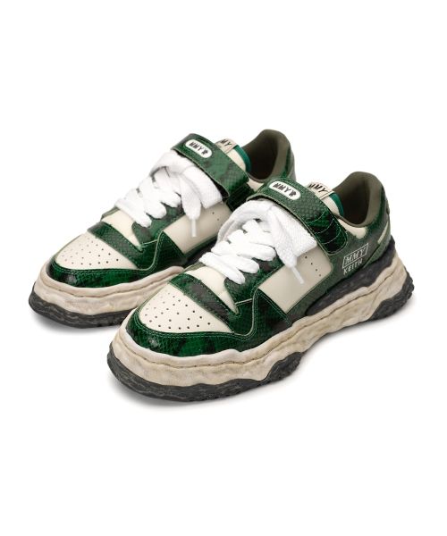 "KEITH" OG Sole Python Printed Leather Low-top Sneaker