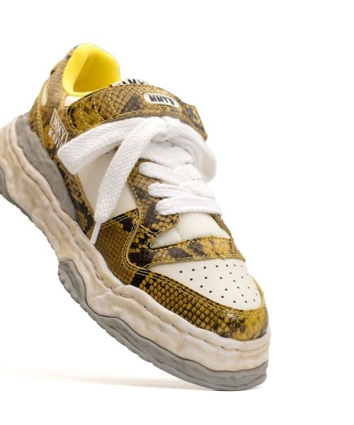 "KEITH" OG Sole Python Printed Leather Low-top Sneaker