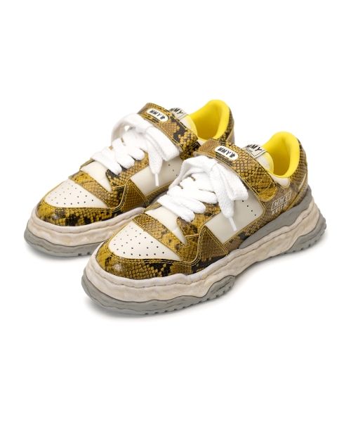 "KEITH" OG Sole Python Printed Leather Low-top Sneaker