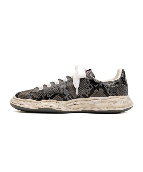 "CHARLES" OG Sole Python Printed Leather Low-top Sneaker