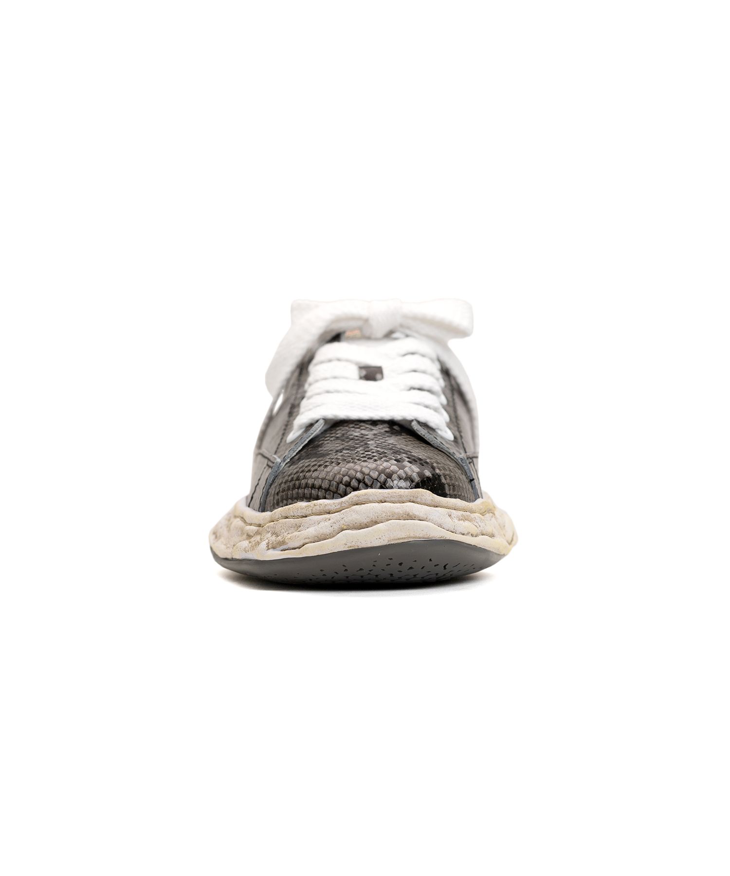 "CHARLES" OG Sole Python Printed Leather Low-top Sneaker