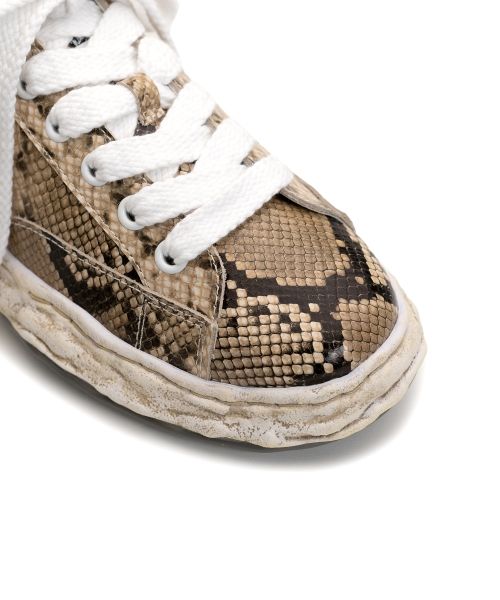 "CHARLES" OG Sole Python Printed Leather Low-top Sneaker