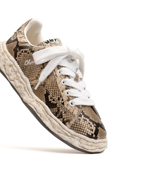 "CHARLES" OG Sole Python Printed Leather Low-top Sneaker