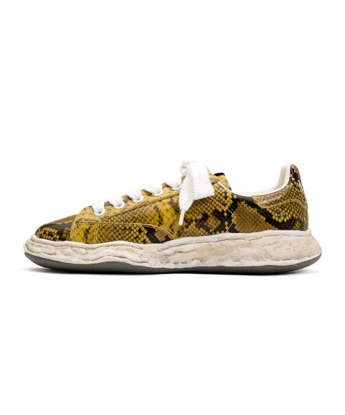 "CHARLES" OG Sole Python Printed Leather Low-top Sneaker
