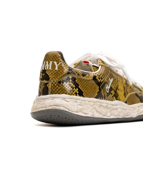 "CHARLES" OG Sole Python Printed Leather Low-top Sneaker