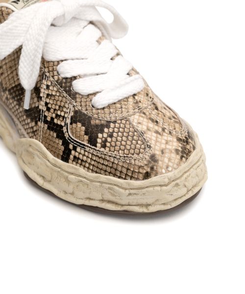"HERBIE" OG Sole Python Printed Leather Low-top Sneaker