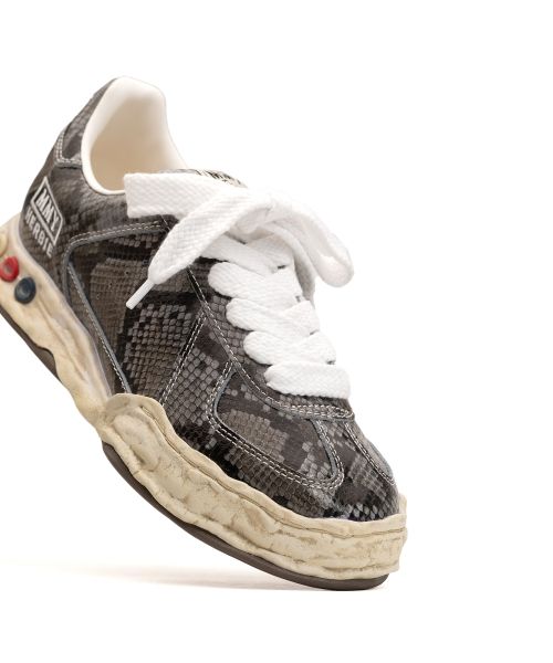 "HERBIE" OG Sole Python Printed Leather Low-top Sneaker