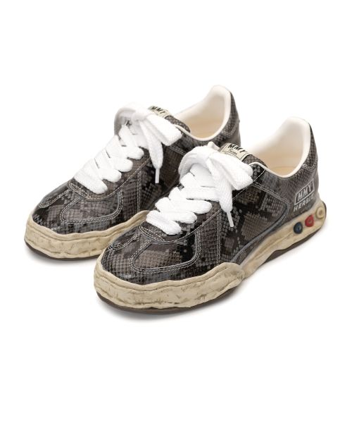 "HERBIE" OG Sole Python Printed Leather Low-top Sneaker