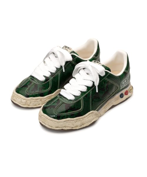 "HERBIE" OG Sole Python Printed Leather Low-top Sneaker