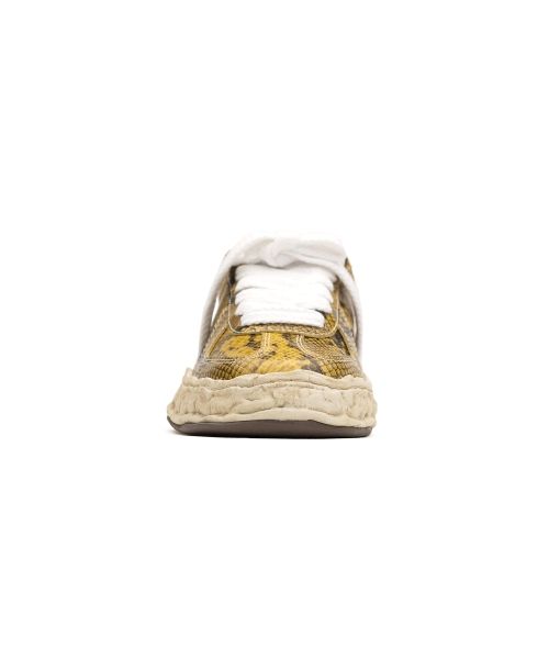 "HERBIE" OG Sole Python Printed Leather Low-top Sneaker