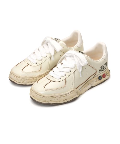 "HERBIE" OG Sole Wrinkled Leather Low-top Sneaker
