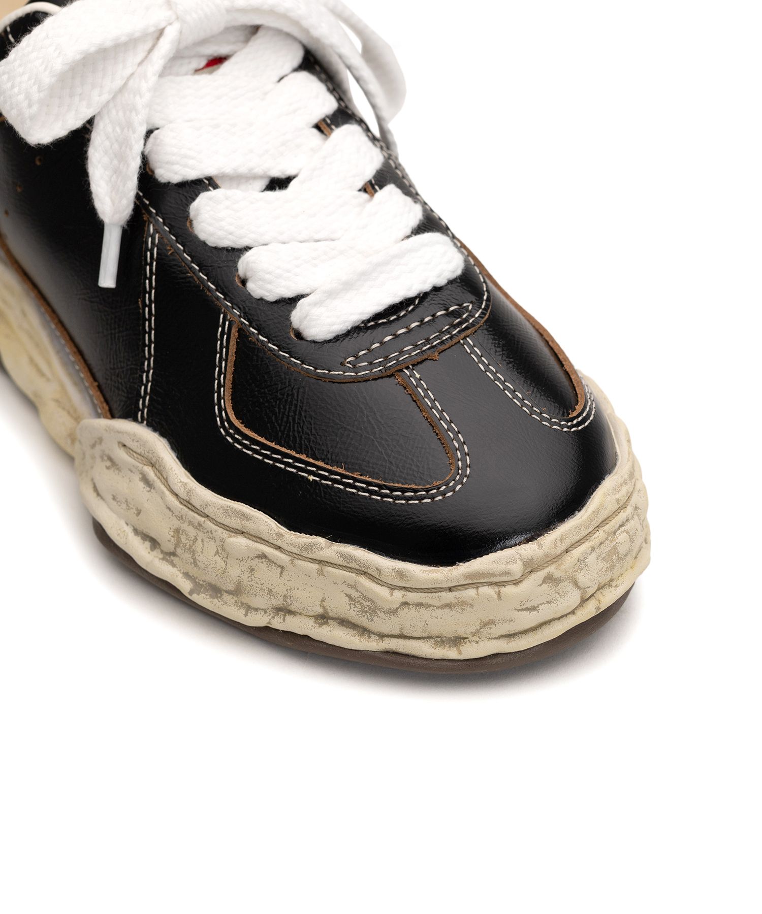 "HERBIE" OG Sole Wrinkled Leather Low-top Sneaker