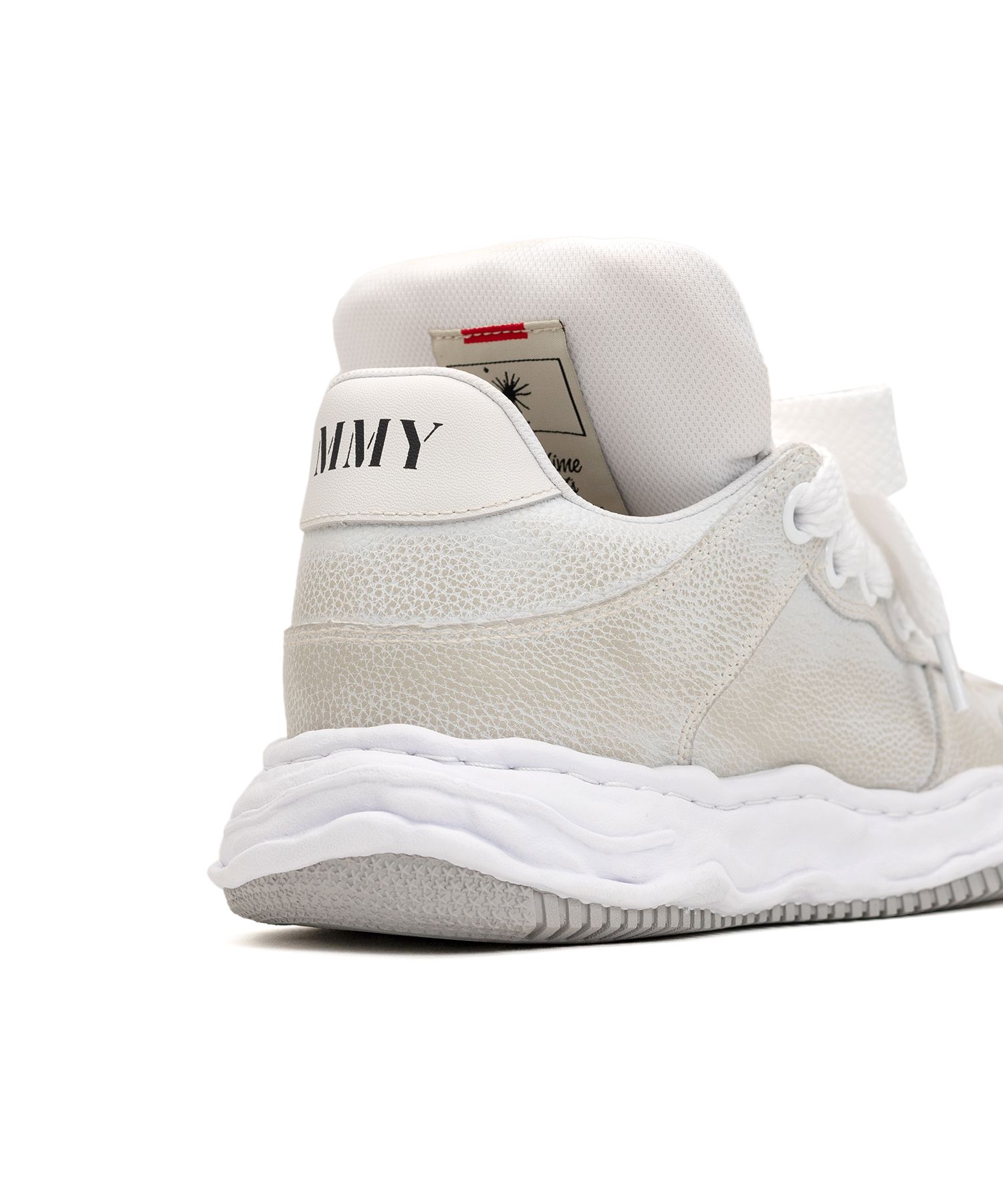 "WAYNE PUFFER" OG Sole Brushed Shrink Leather Low-top Sneaker