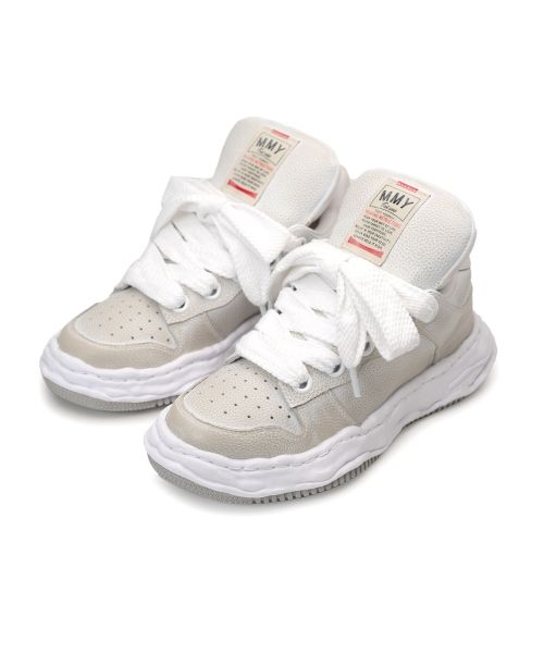 "WAYNE PUFFER" OG Sole Brushed Shrink Leather Low-top Sneaker