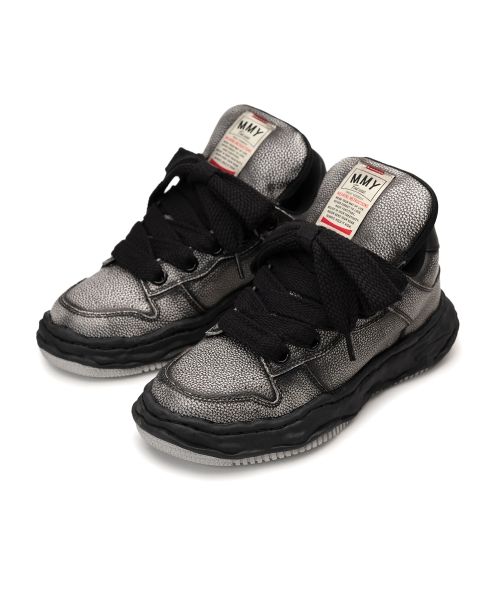 "WAYNE PUFFER" OG Sole Brushed Shrink Leather Low-top Sneaker