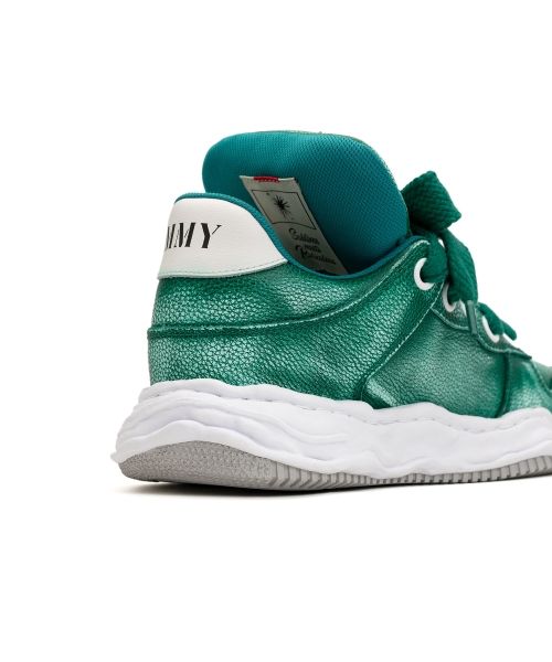 "WAYNE PUFFER" OG Sole Brushed Shrink Leather Low-top Sneaker