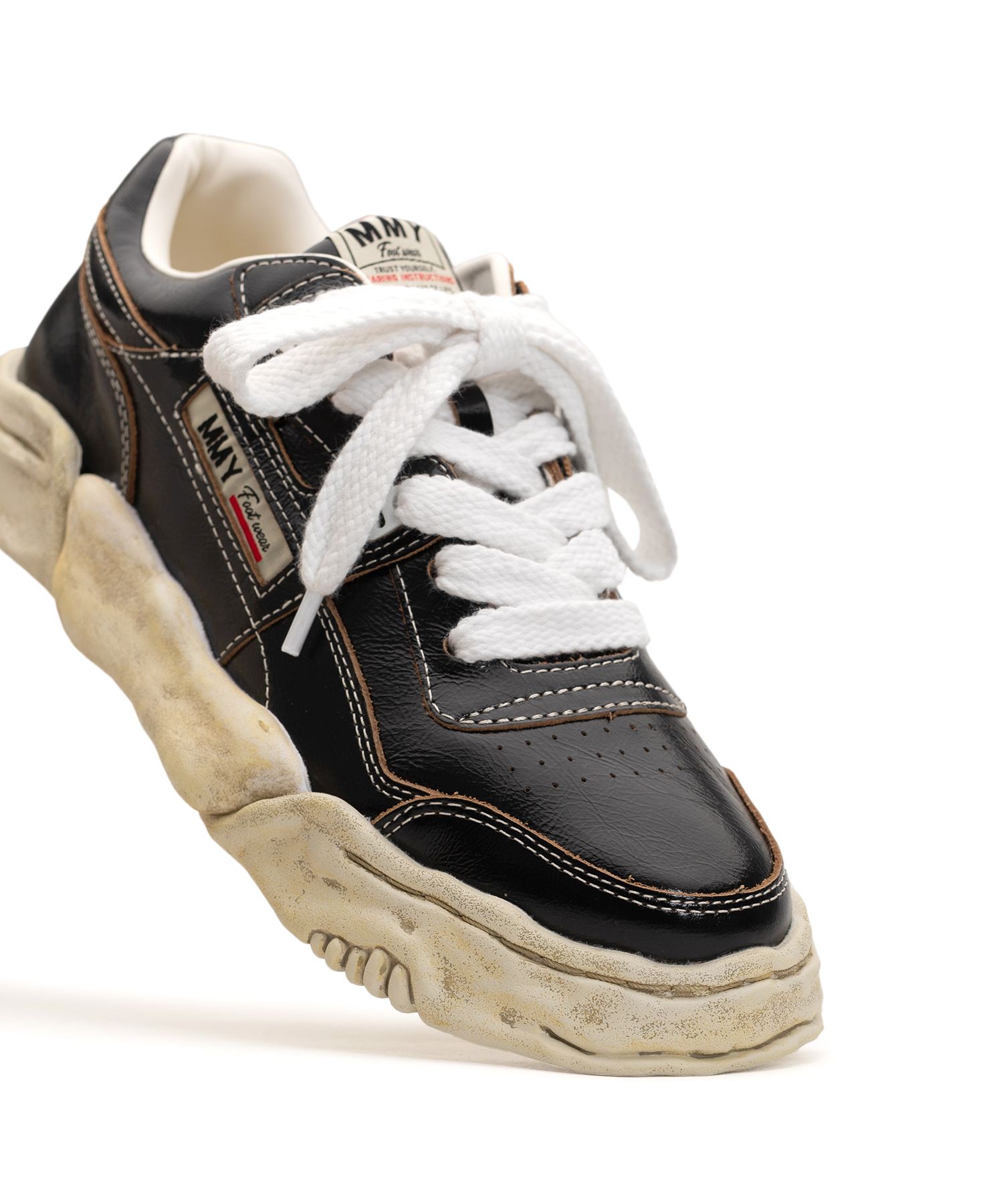 "PARKER" OG Sole Wrinkled Leather Low-top Sneaker