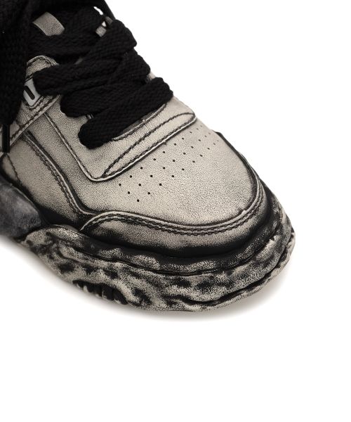 "PARKER" OG Sole Faded Effect Leather Low-top Sneaker