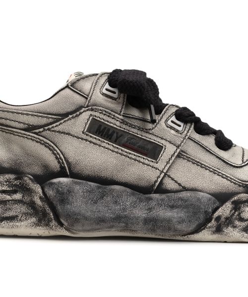 "PARKER" OG Sole Faded Effect Leather Low-top Sneaker