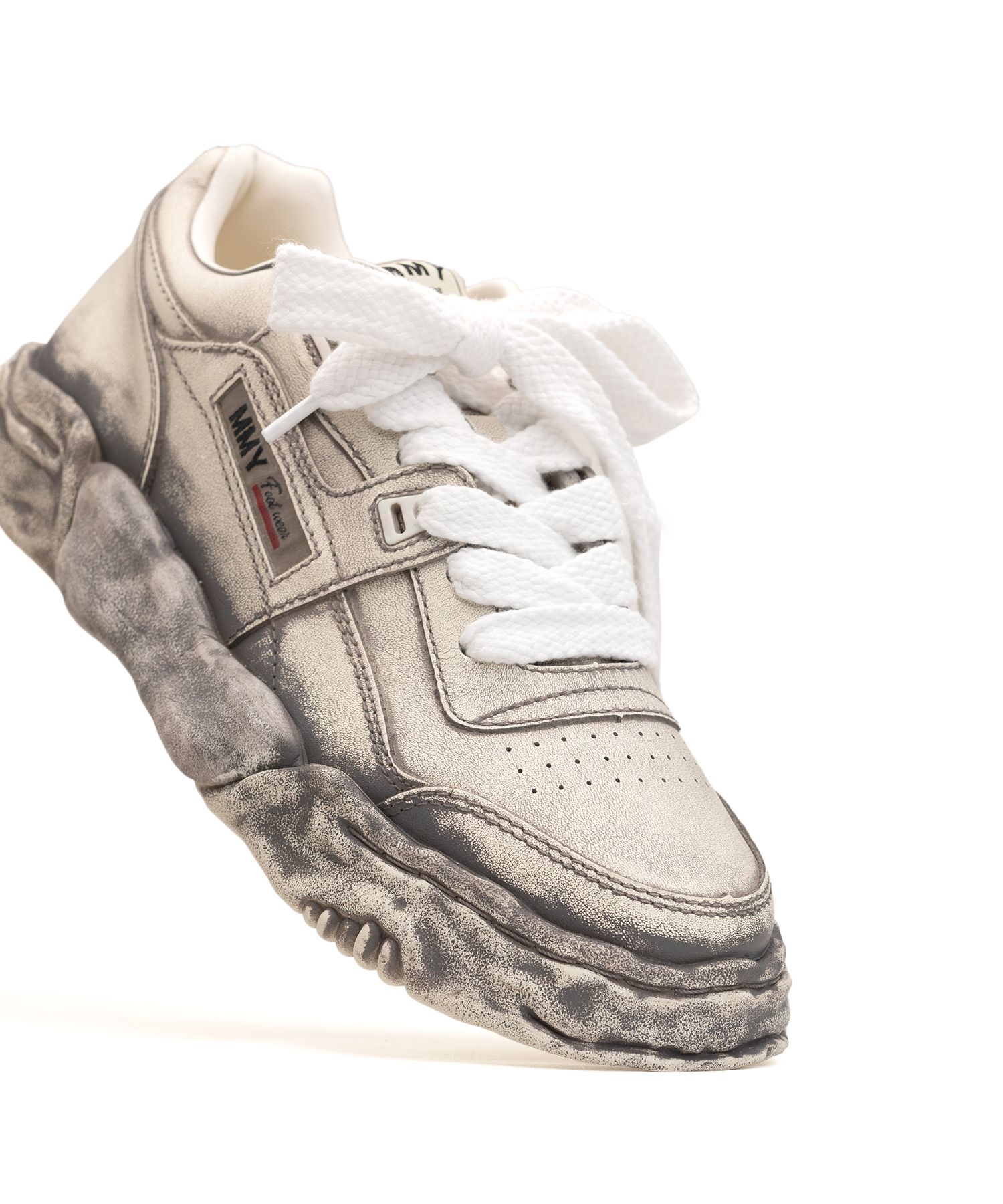 "PARKER" OG Sole Faded Effect Leather Low-top Sneaker