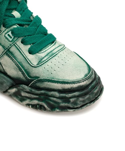 "PARKER" OG Sole Faded Effect Leather Low-top Sneaker