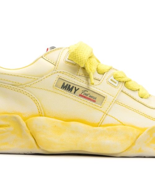 "PARKER" OG Sole Faded Effect Leather Low-top Sneaker