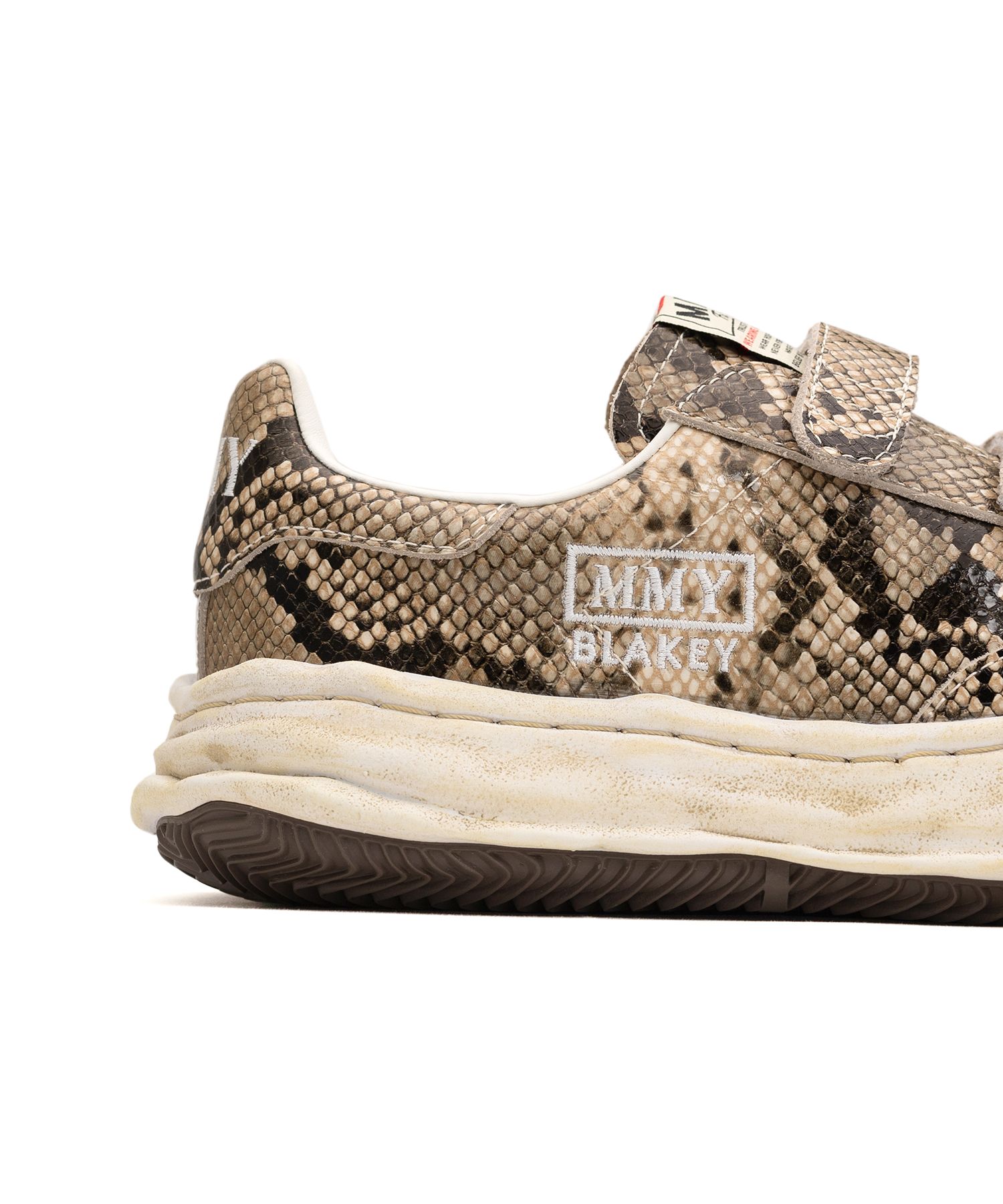 "BLAKEY" OG Sole Python Printed Leather Low-top Sneaker