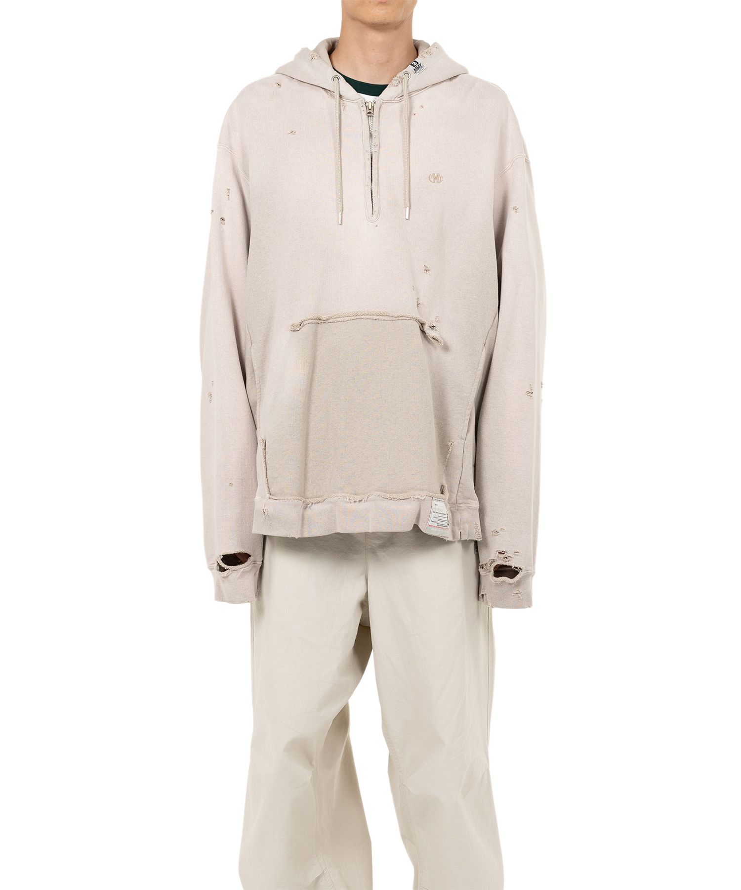 MIHARA YASUHIRO 国内買付 Sun Faded Like Half Zip-up Hoodie Black Sun Faded Half Zip-Up Hoodie by Maison MIHARA YASUHIRO