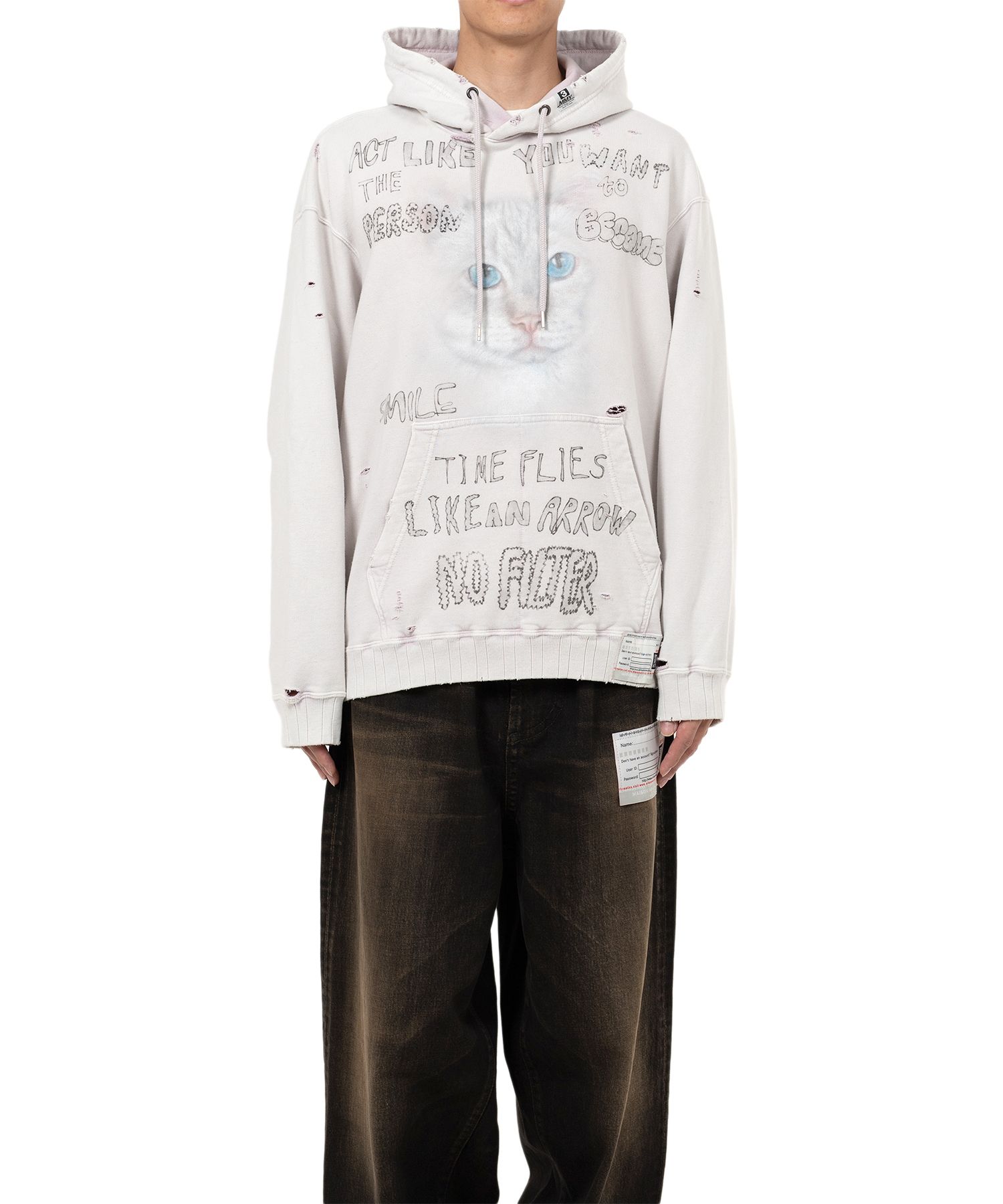 気取らず Maison MIHARA YASUHIRO Bleached Catプリントフーディ Maison MIHARA YASUHIRO ONLINE STORE（ミハラヤスヒロ