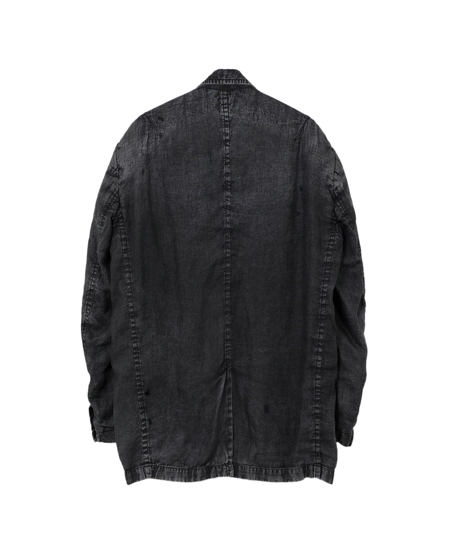 Maison Mihara Yasuhiro 22SSリネンストライプジャケット 65%OFF【送料無料】 Mihara Yasuhiro ミハラヤスヒロ ブラック
