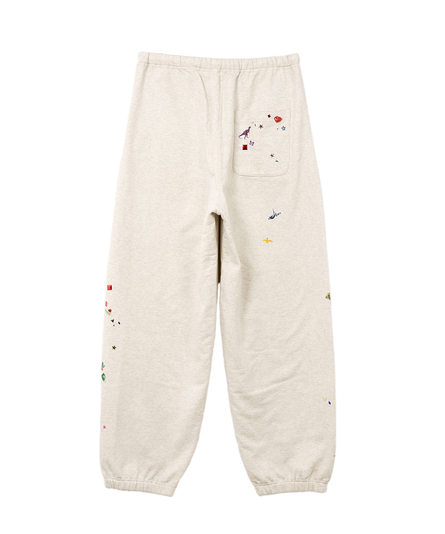 Sticker Printed Sweat Pants ホワイト46