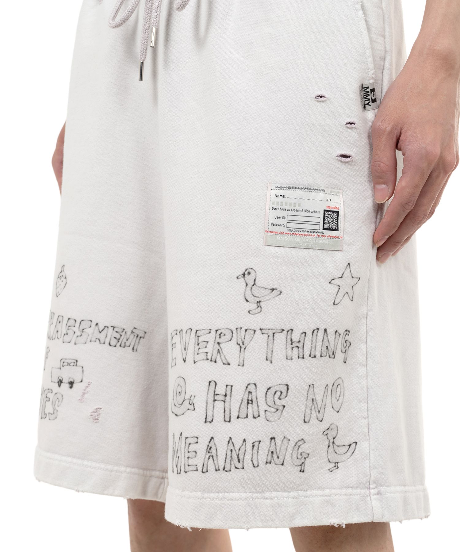 すぐ届く! [メゾンミハラヤスヒロ] Bleached Shorts Maison MIHARA YASUHIRO ONLINE STORE（ミハラヤスヒロ