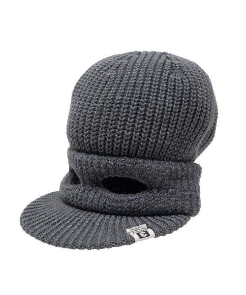 Masked Visor Knit Cap