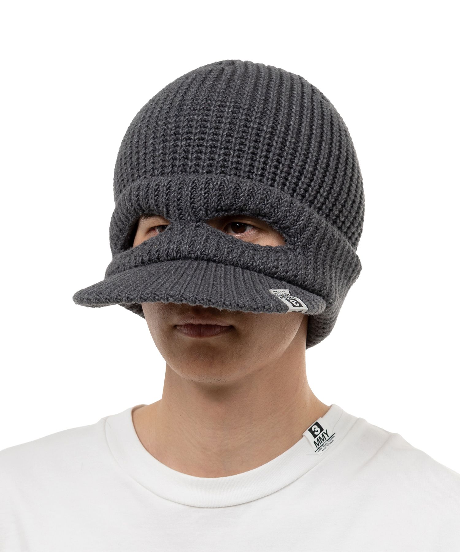 Masked Visor Knit Cap