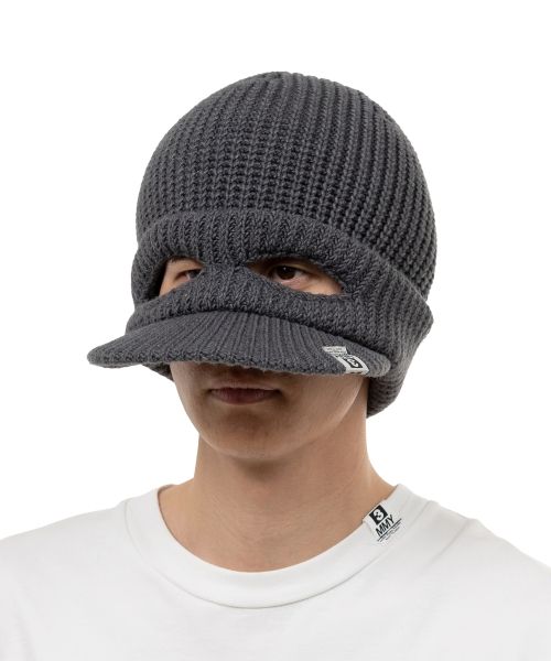Masked Visor Knit Cap