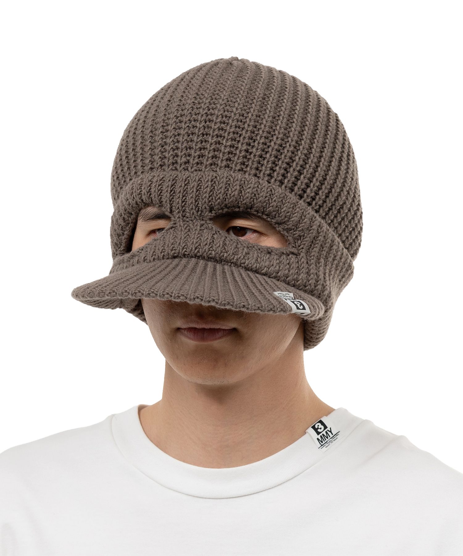 Masked Visor Knit Cap