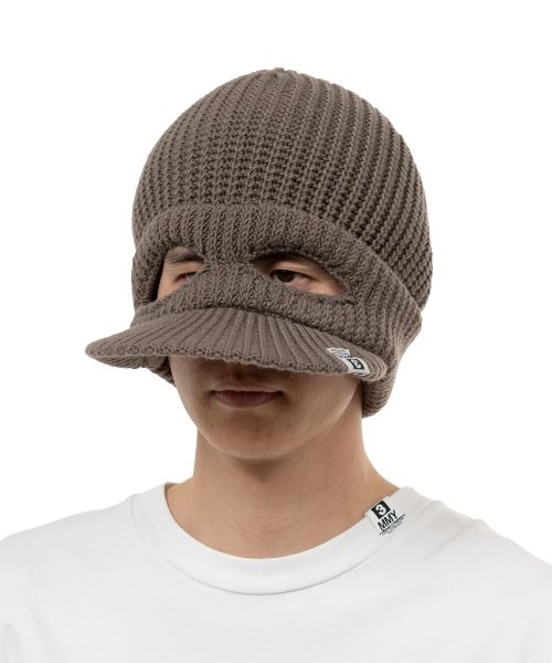 Masked Visor Knit Cap