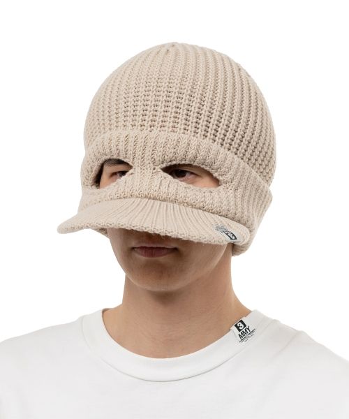 Masked Visor Knit Cap