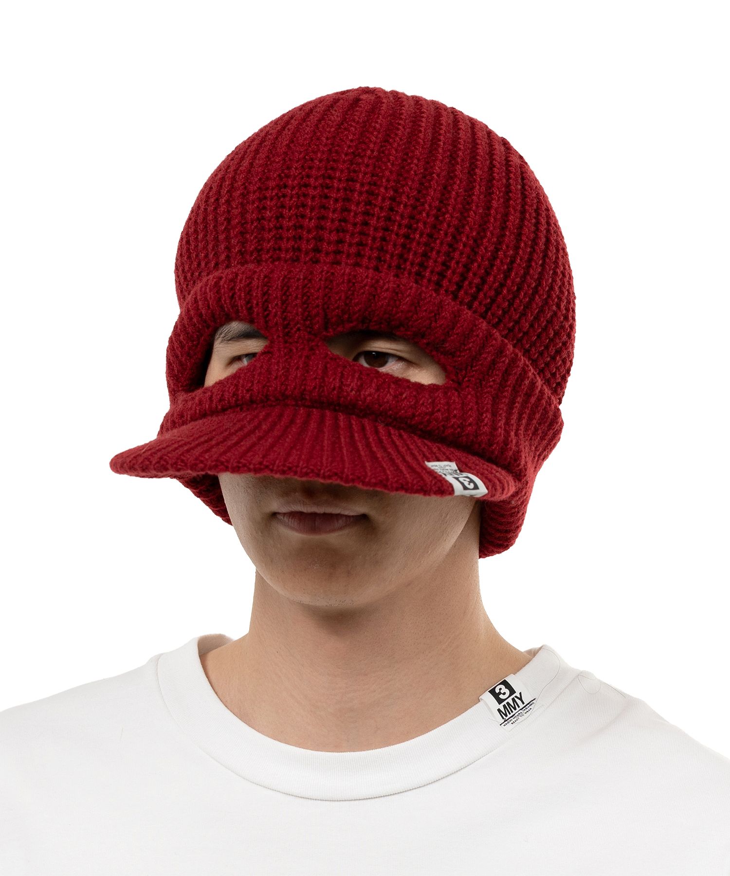Masked Visor Knit Cap