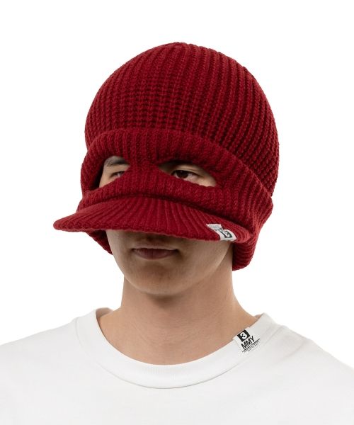 Masked Visor Knit Cap