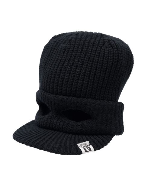 Masked Visor Knit Cap
