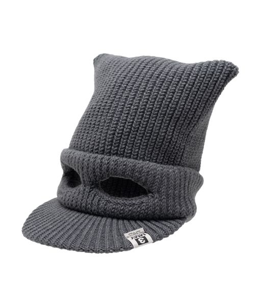 Masked Cat Visor Knit Cap