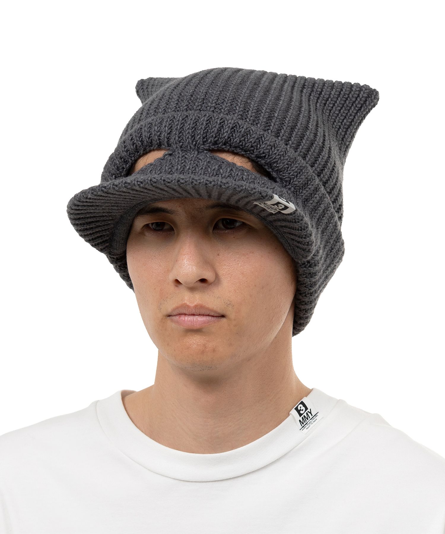 Masked Cat Visor Knit Cap
