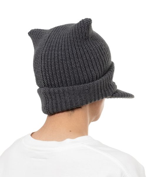 Masked Cat Visor Knit Cap