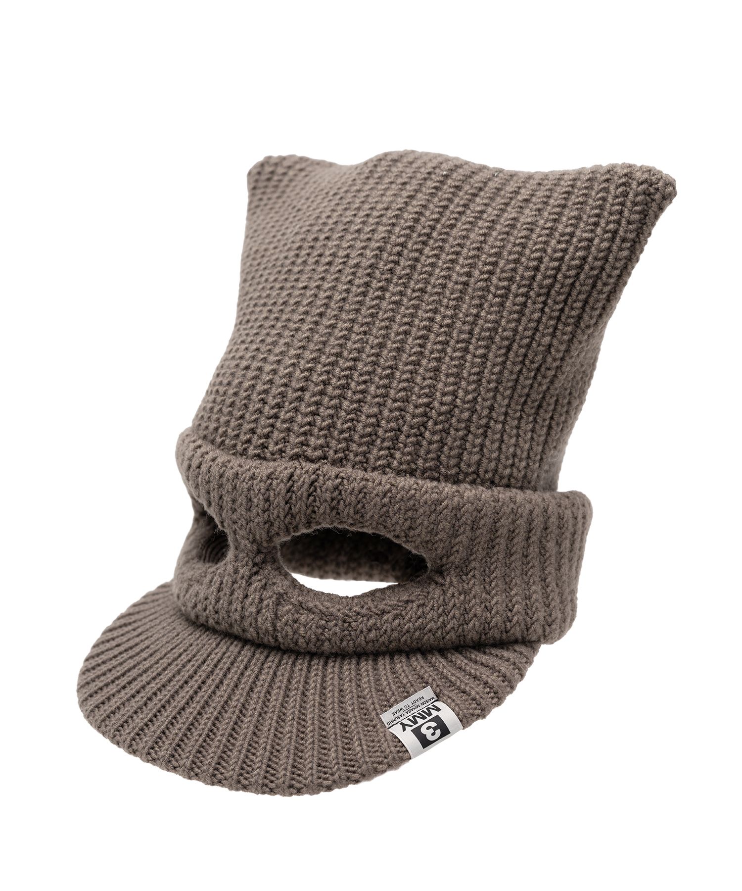 Masked Cat Visor Knit Cap