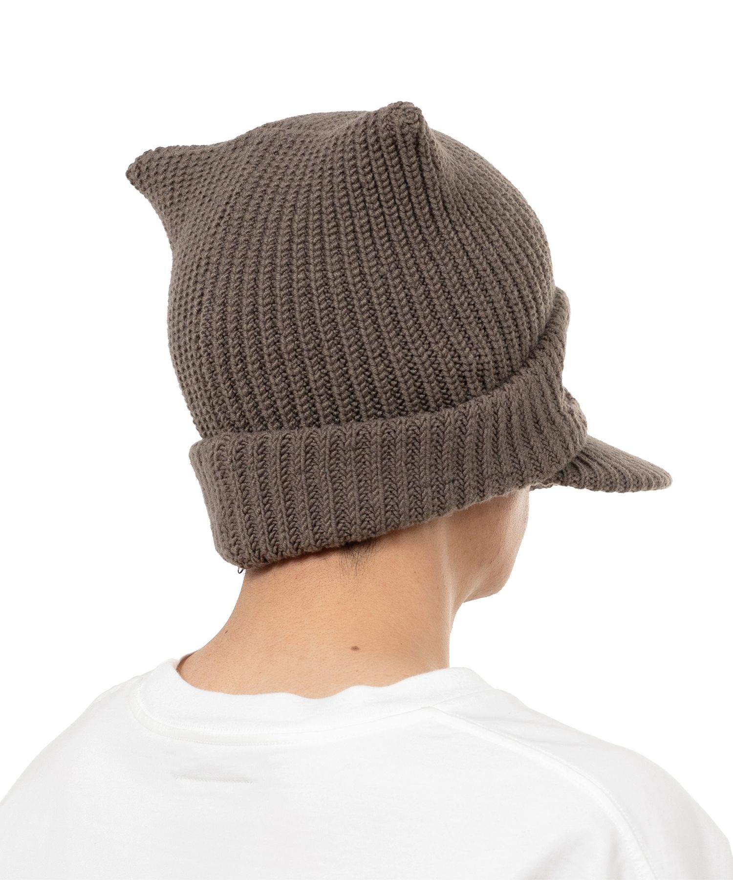 Masked Cat Visor Knit Cap