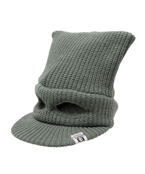Masked Cat Visor Knit Cap