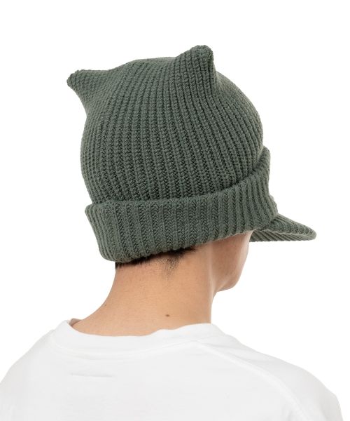 Masked Cat Visor Knit Cap