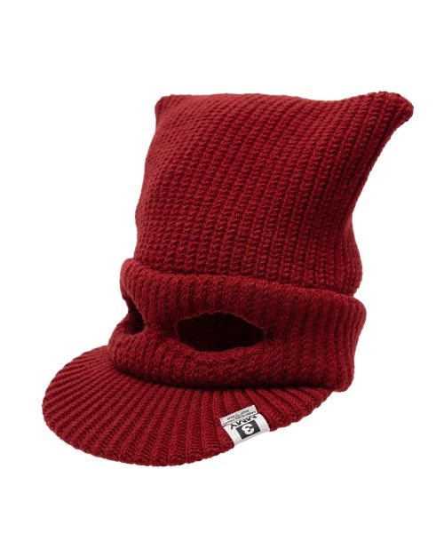 Masked Cat Visor Knit Cap